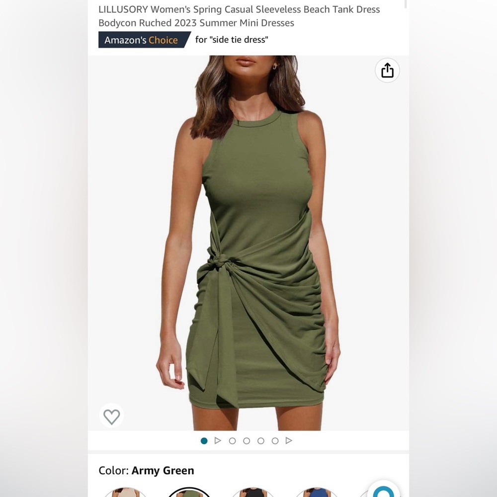 Never worn! Army green knit dress- medium